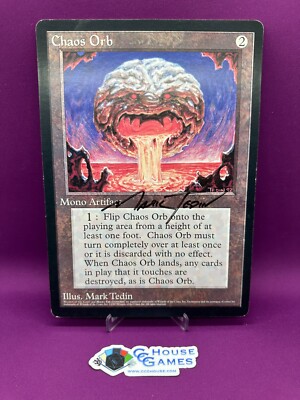 MTG Magic Chaos Orb 6x9 Oversized Promo Card Signed Artist Mark