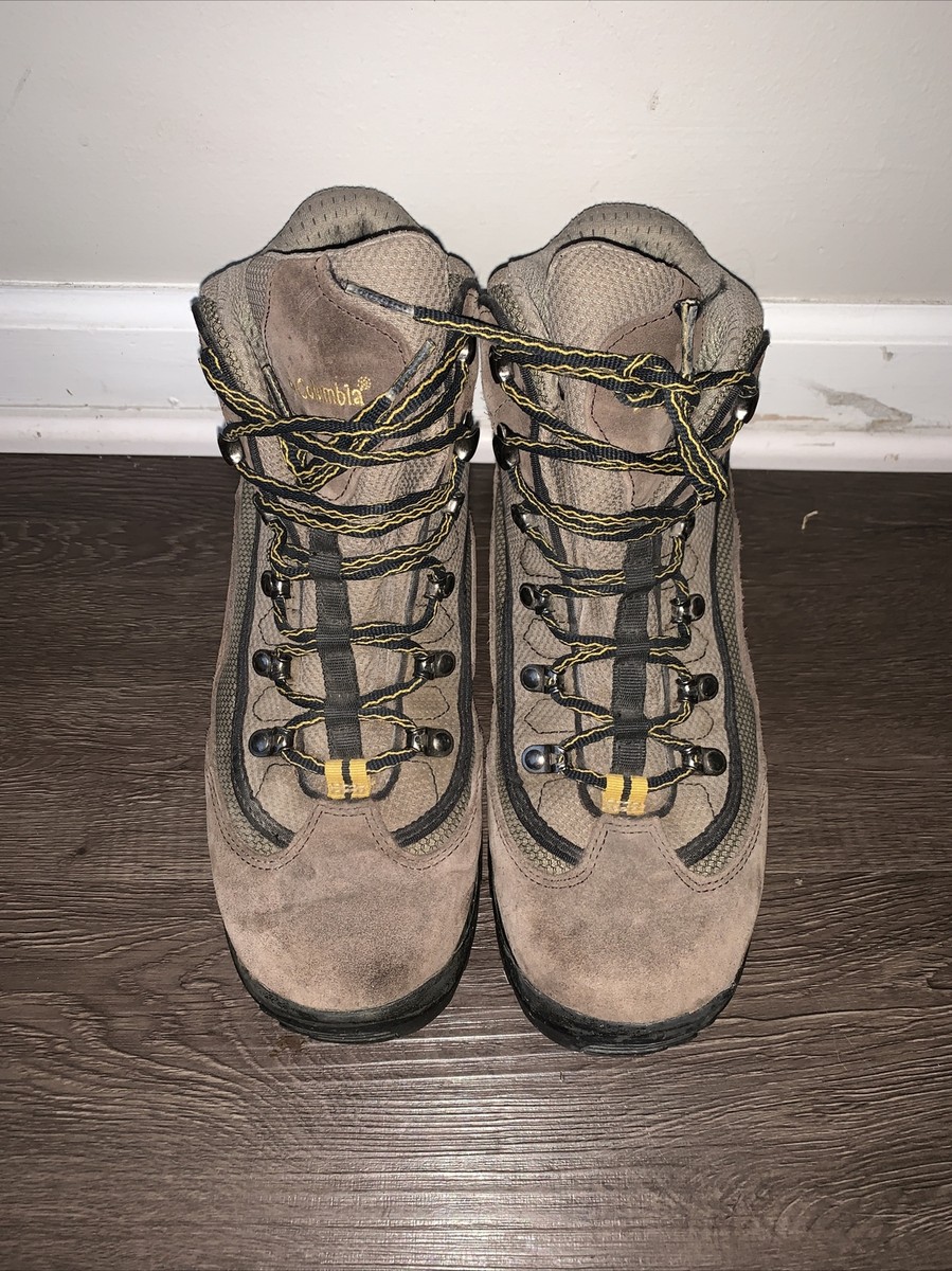 Mens Columbia Waterproof Omni Grip Boots Sz 9.5 Brown Bonanza Peak