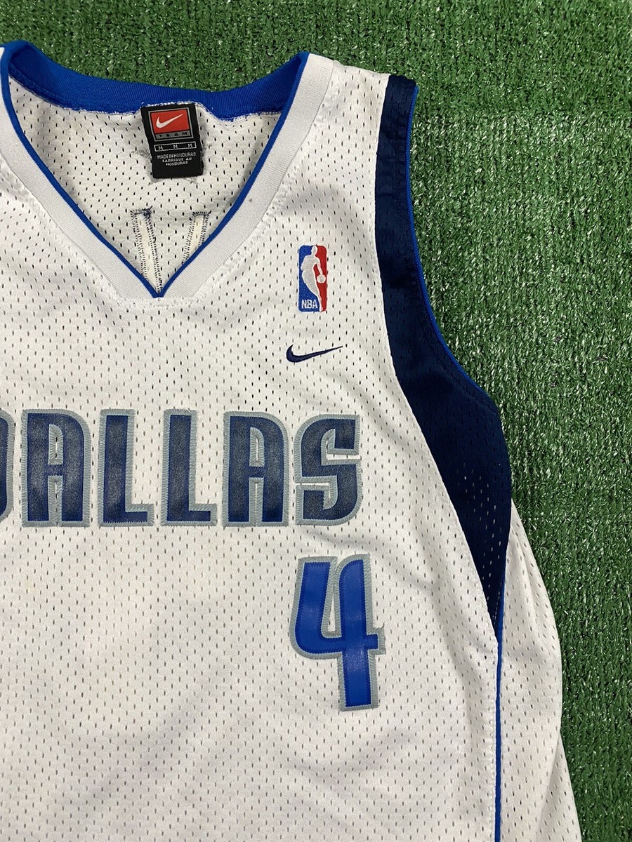 Michael Finley #4 Dallas Mavericks White 90s Nike Jersey Sz M
