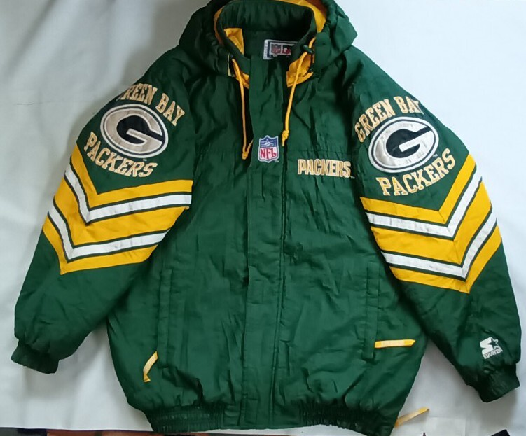 VINTAGE STARTER PRO LINE GREEN BAY PACKERS FULL ZIP WITH HOOD