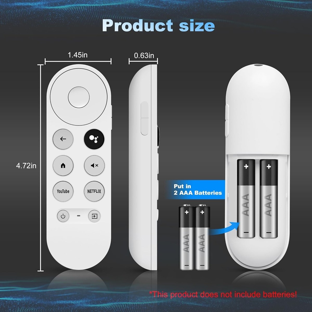 NEW Chromecast with Google TV (4K) - Snow (REMOTE ONLY) | eBay