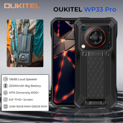 Global Oukitel WP33 Pro 5G Outdoor IP68 Phone 22000mAh RAM 24GB +