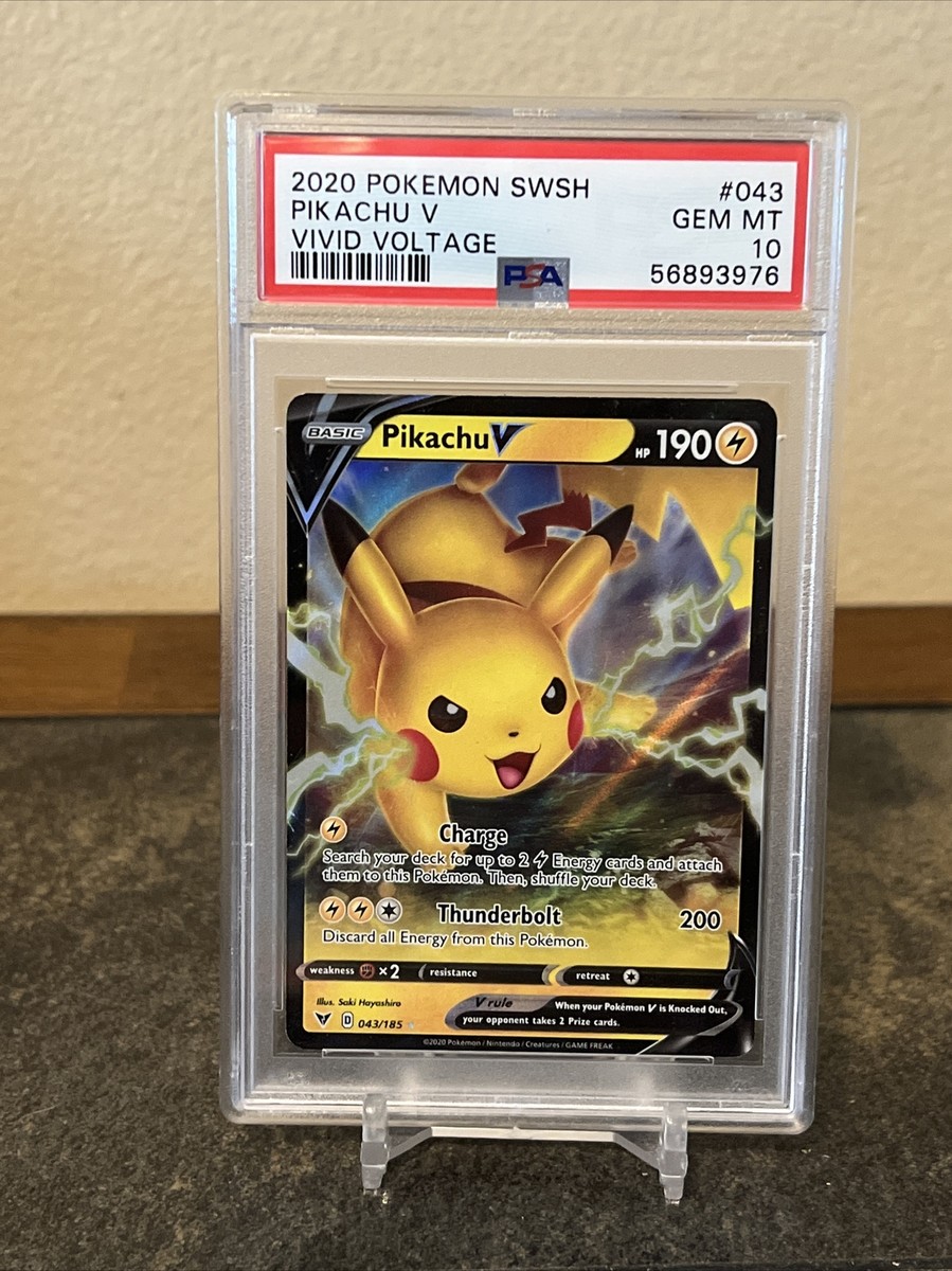 2020 Pokemon Vivid Voltage #043 Pikachu V PSA 10 Gem Mint 💎 | eBay