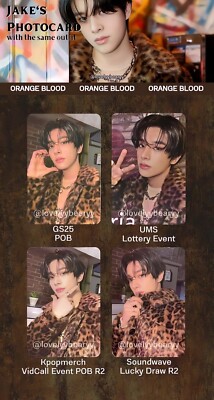 Jake Enhypen Unofficial Photocard Fanmade Orange Blood GS25 | eBay