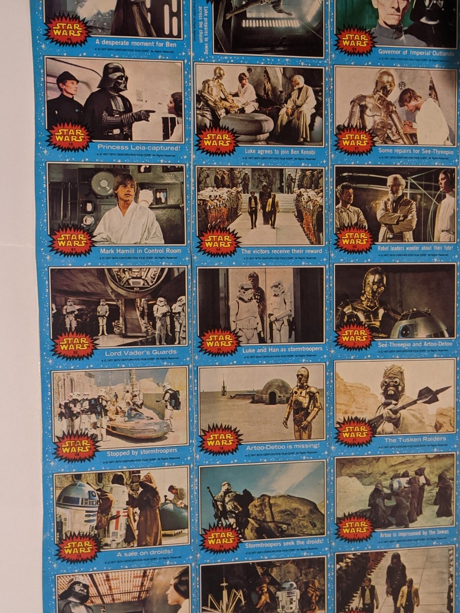 希少 1977年 スターウォーズ ブロマイド カード 28枚 アタリ TOPPS