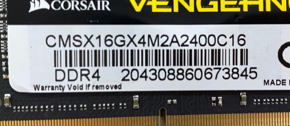 Corsair Vengeance 16GB (2X8) DDR4 SODIMM 2400MHz CL16