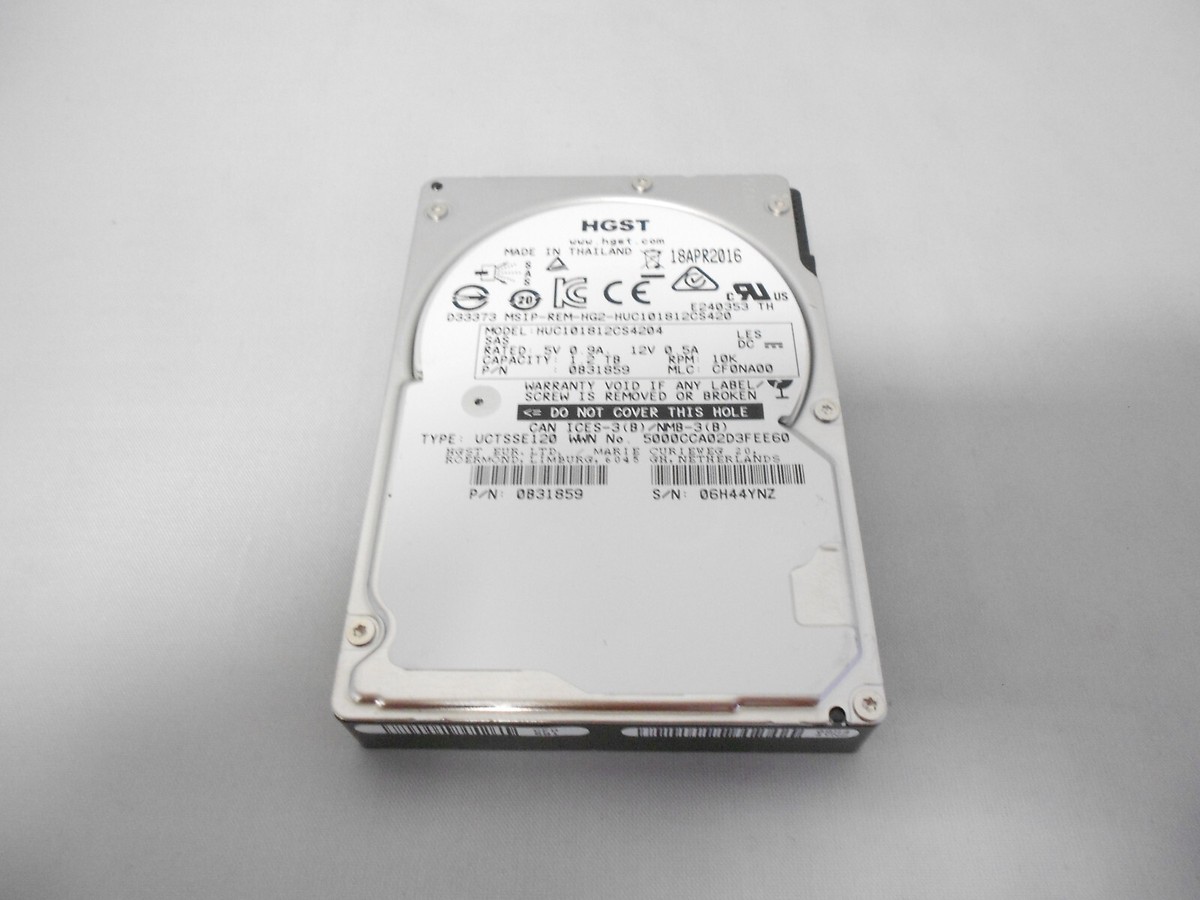 HGST 1.2TB 10K 12G 12gbps SAS 2.5