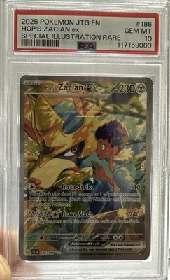 Pokemon 2025 JTG Special Illustration Hop's Zacian EX PSA 10 | eBay