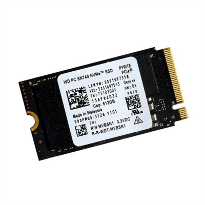 New WD SN740 512GB M.2 2242 NVMe PCIe Gen 4x4 SSD For Dell HP