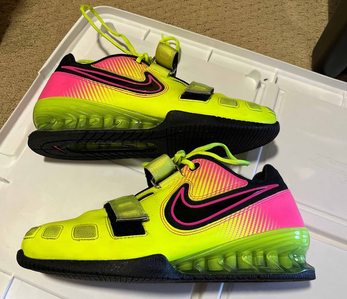 Nike Romaleos 2 Lifting Athletic Shoes Multi Color Volt Pink