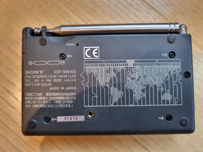 Rare Sony ICF-SW100 World Band Radio SW/MW/LW/FM SSB Original Box