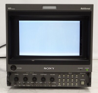 SONY BVM-D9H5J 9in HR Trinitron Monitor 25050h HD-SDI W/ BKM-129X