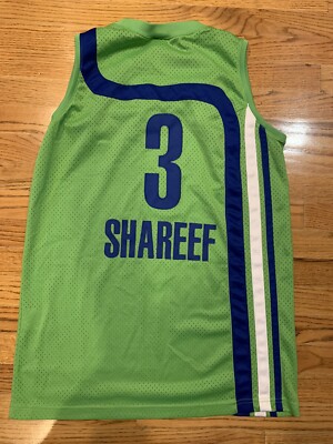 Atlanta Hawks Shareef Abdur Rahim #3 Green Blue Nike Basketball