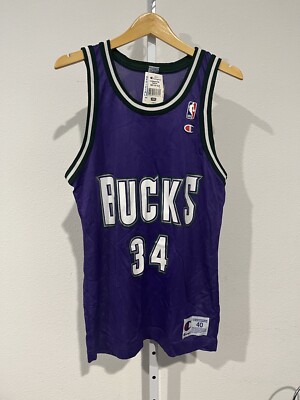 VINTAGE CHAMPION MILWAUKEE BUCKS #34 RAY ALLEN BASKETBALL JERSEY