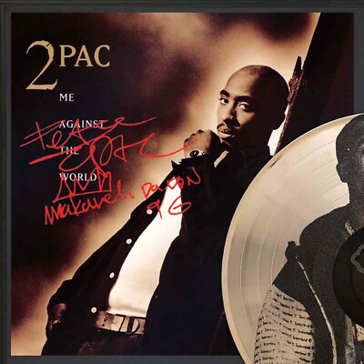 2Pac Tupac Me Against The World Framed Laser Etched Picture LP
