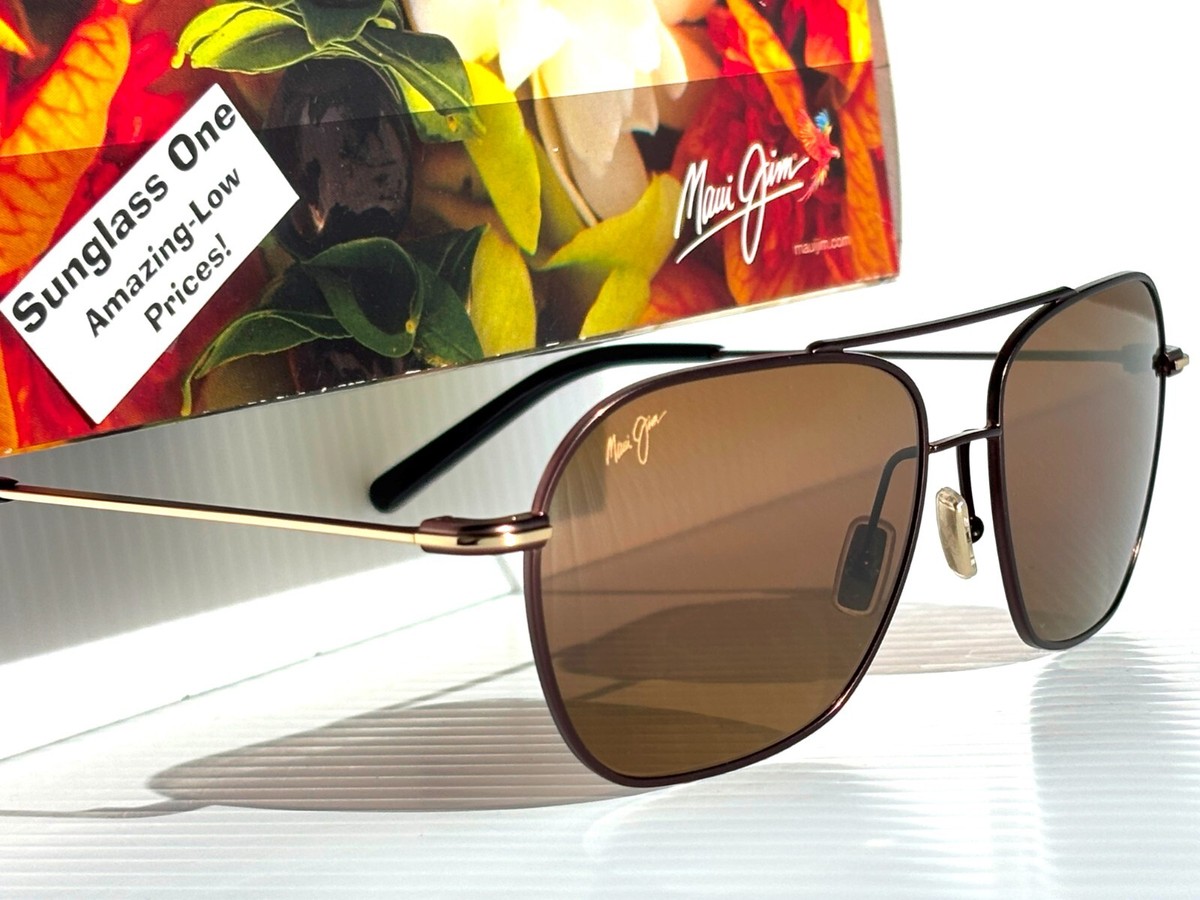 NEW Maui Jim MANO Pilot Brown POLARIZED HCL Bronze Lens Sunglass