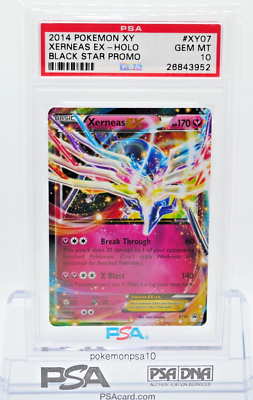 PSA 10 XERNEAS EX #XY07 POKEMON 2014 XY BLACK STAR PROMO GEM MINT
