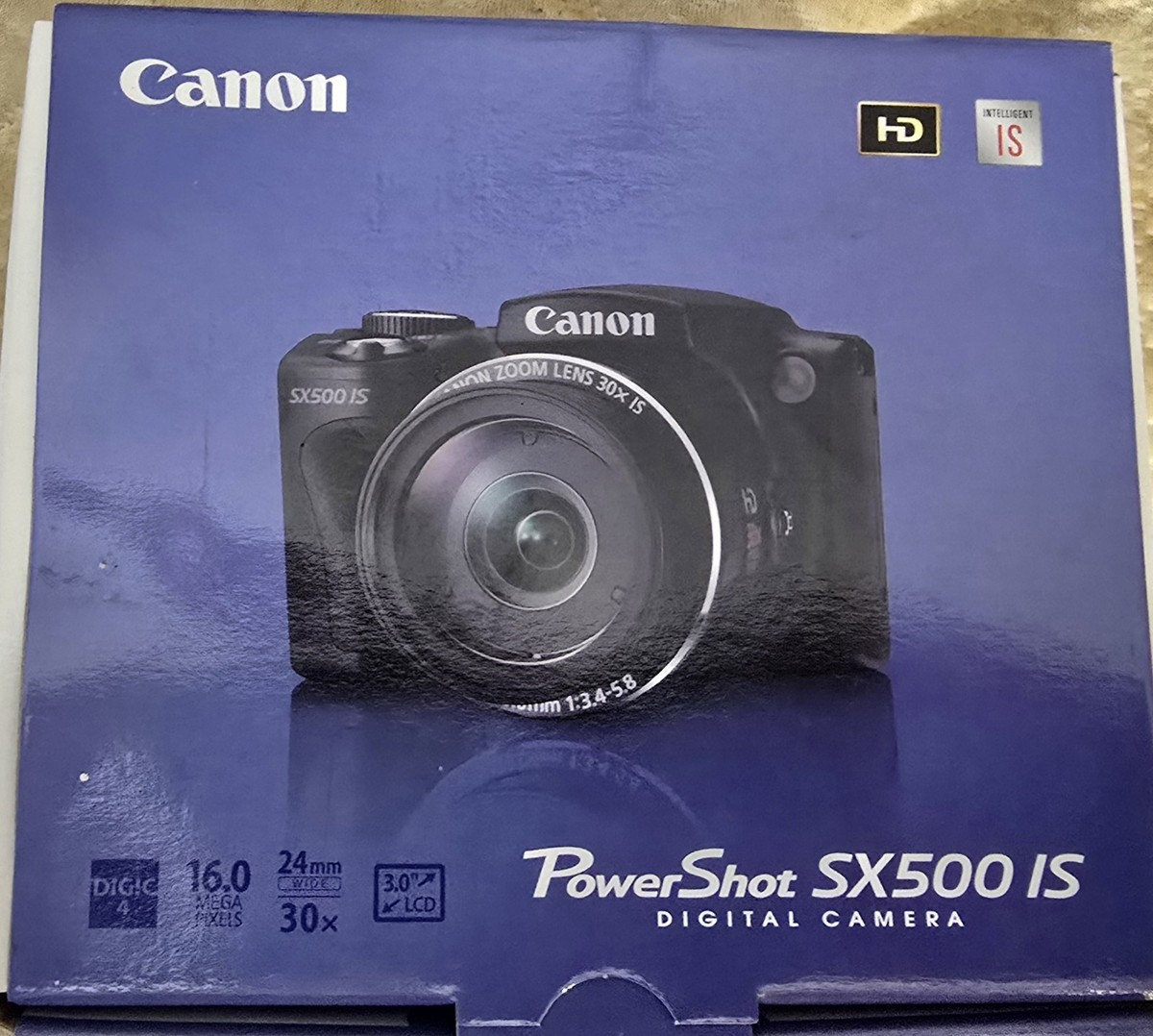 Canon PowerShot SX500 IS 16.0MP Digital Camera - Black (6353B001