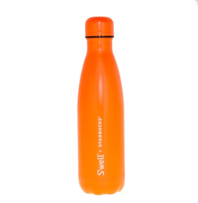 Starbucks Swell 17 Oz Water Bottle Orange Stainless Steel Thermos