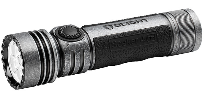 Olight Seeker 4 Pro Silver-Plated Bronze Flashlight, 4600 Lumens