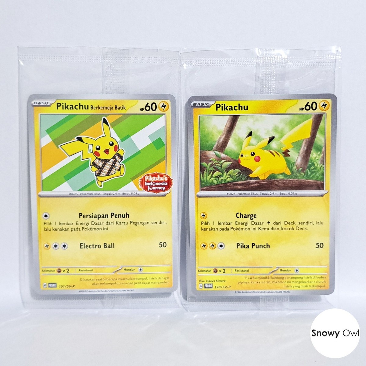 Pikachu Berkemeja Batik 101/SV-P & Pikachu 120/SV-P Promo Pokemon