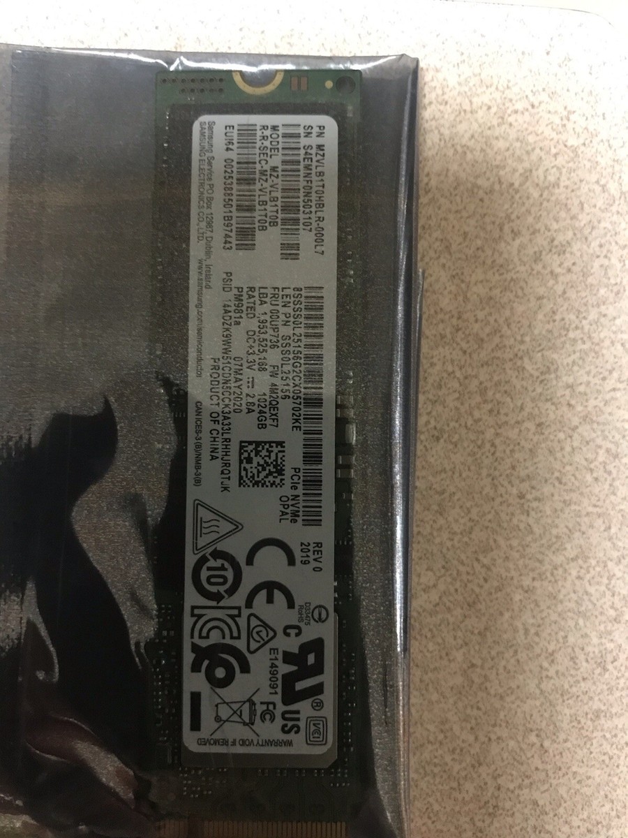 Samsung PM981 1TB NVMe Solid State Drive - MZ-VLB1T00 for sale