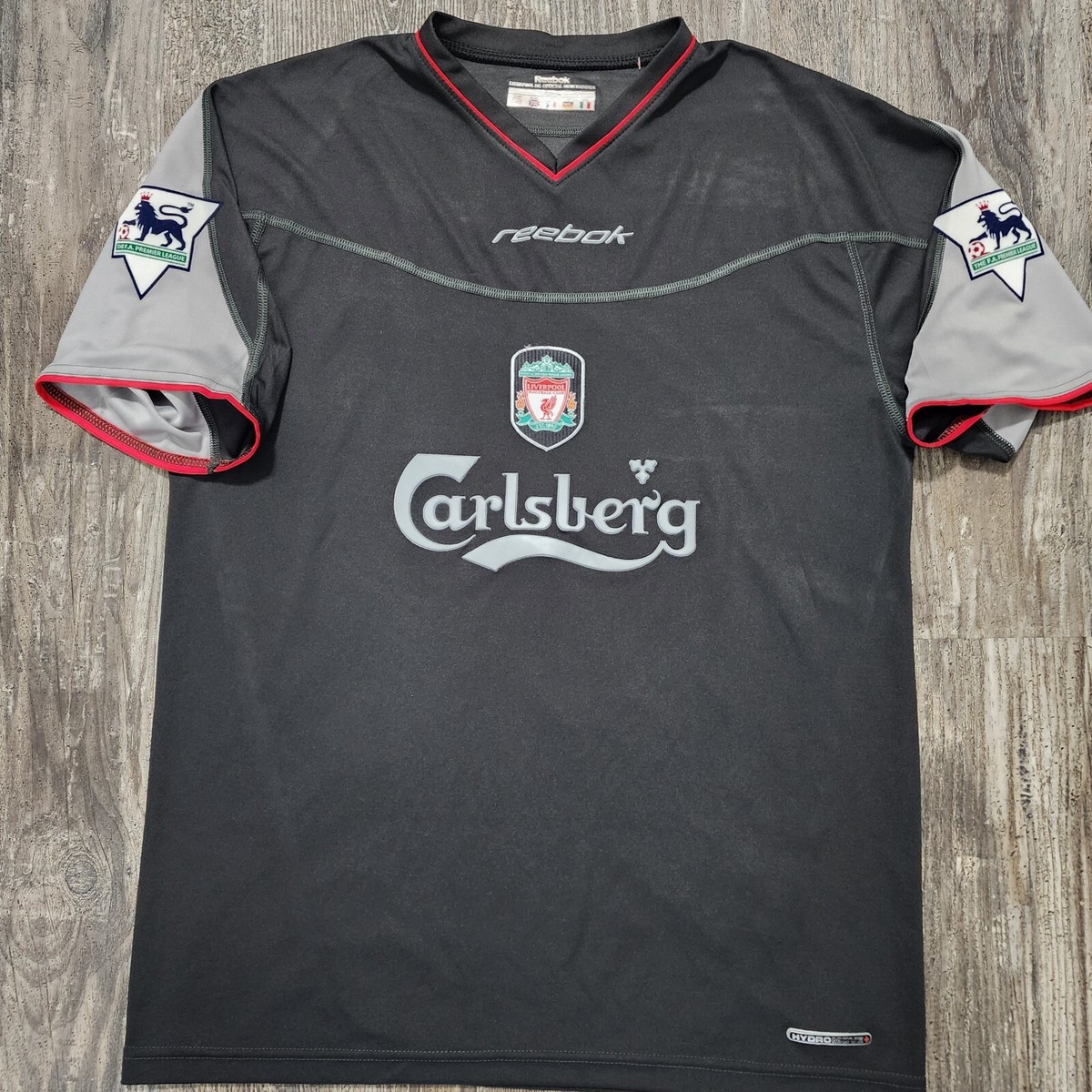 2003 Reebok Liverpool Away Soccer Jersey Steven Gerrard Men L