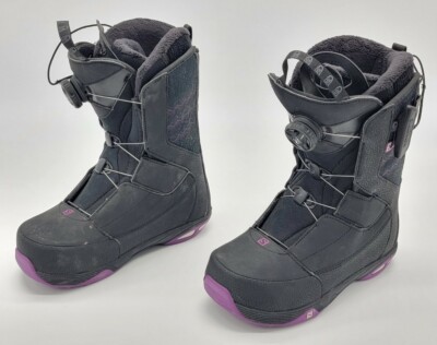 Salomon Ivy Boa Coiler STR8JKT Black Purple Snowboard Boots
