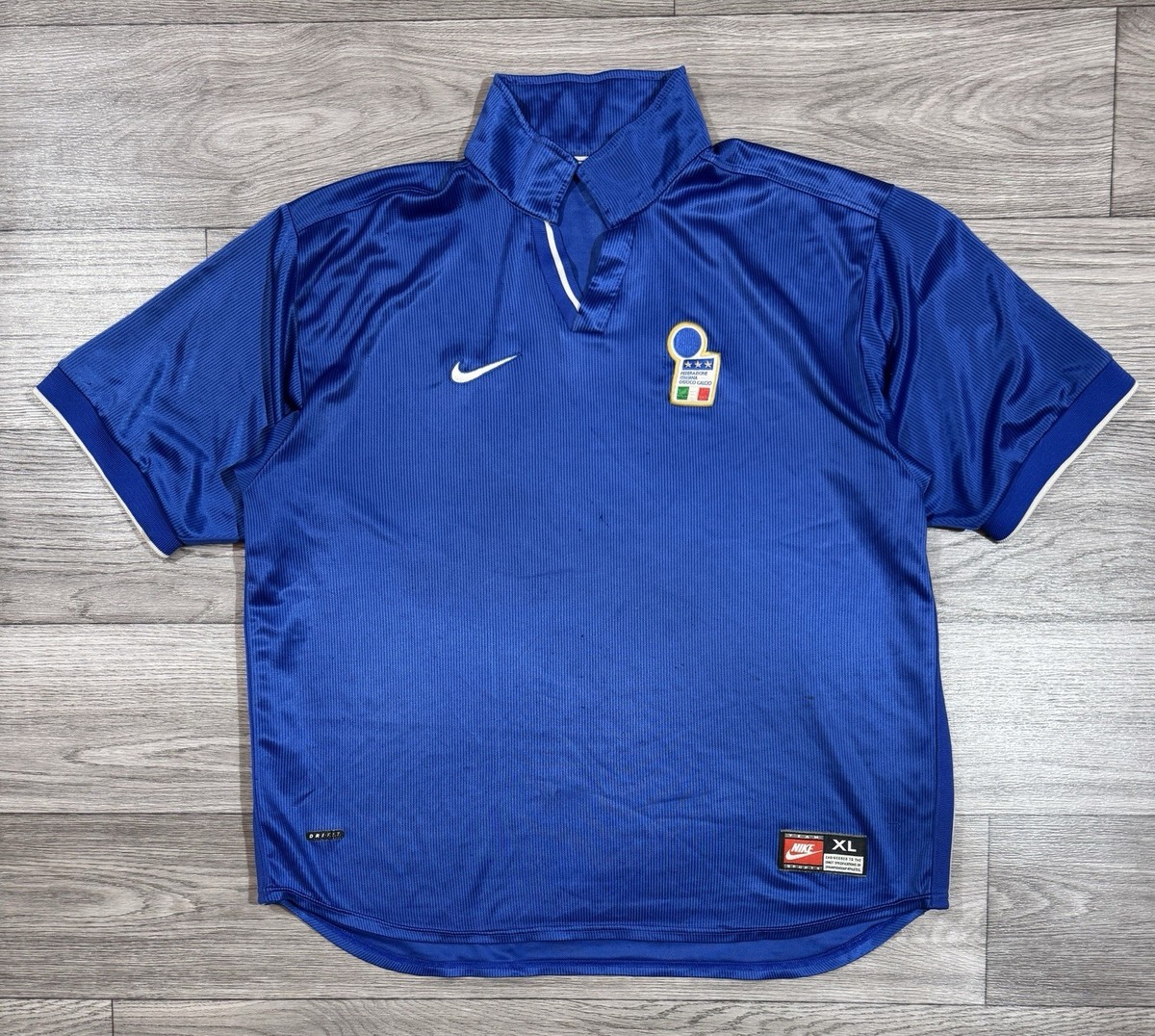 ITALY NATIONAL TEAM 1996 1997 SOCCER JERSEY FOOTBALL SHIRT BLUE