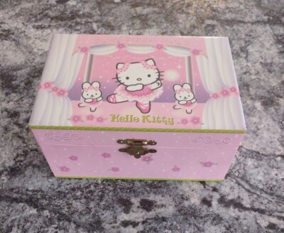 2001 Sanrio Hello Kitty Music Box Accessory Case Ballerina Kitty