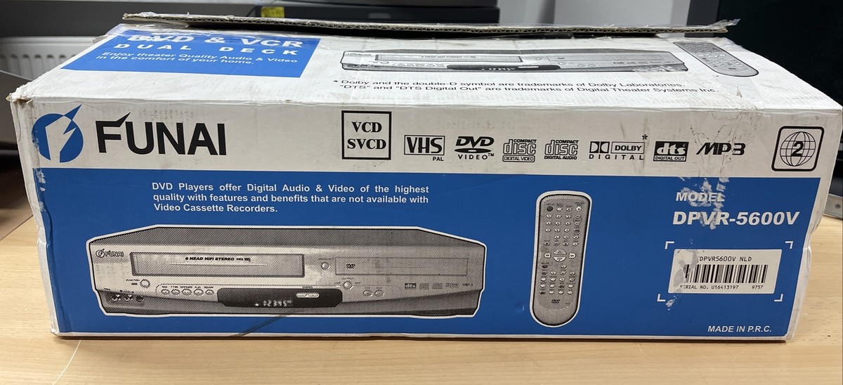 FUNAI DPVR-5600V DVD-Player / VHS-Videorecorder NEU OVP + FB + BDA