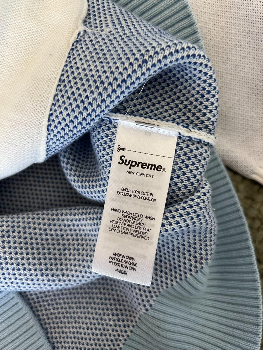 Supreme x Umbro Zip Up Sweater - Size Medium - Light Blue - NEW | eBay