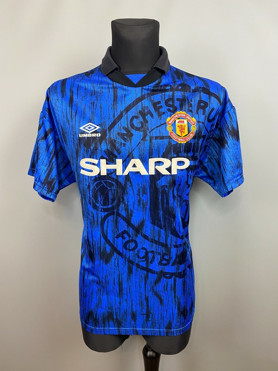 MANCHESTER UNITED 1992 1993 AWAY SHIRT FOOTBALL SOCCER UMBRO