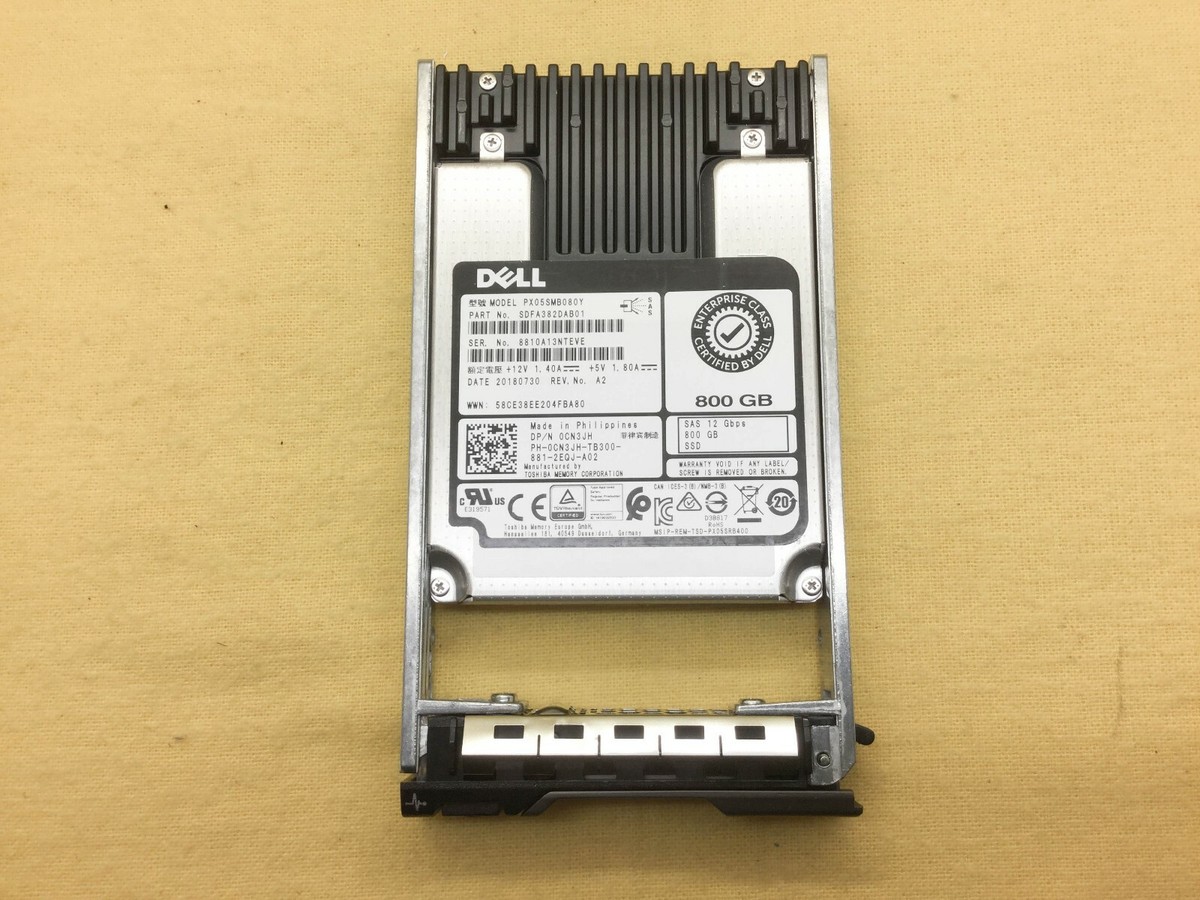 CN3JH Dell Enterprise Class 800GB 12Gb/s SAS SSD Toshiba