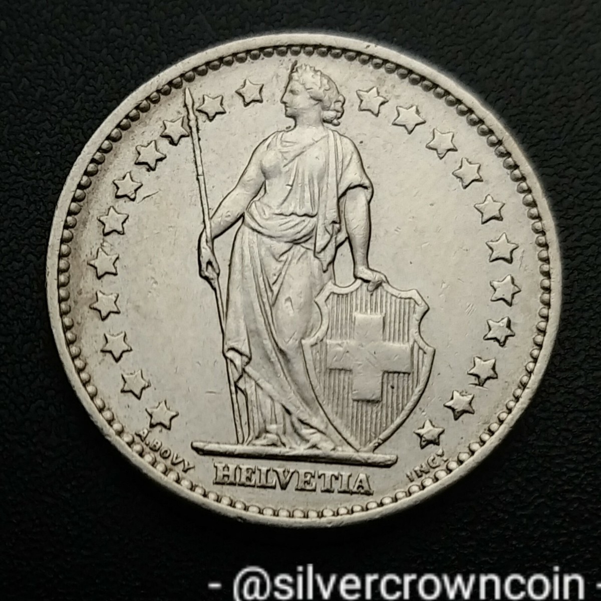 Switzerland🇨🇭 1 Franc 1981. KM#24a.1. 1 Dollar coin. Helvetia