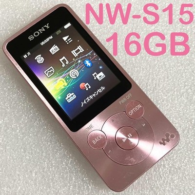 Sony Walkman NW-S15 16GB Pink MP3 Player Bluetooth Tested F/S US