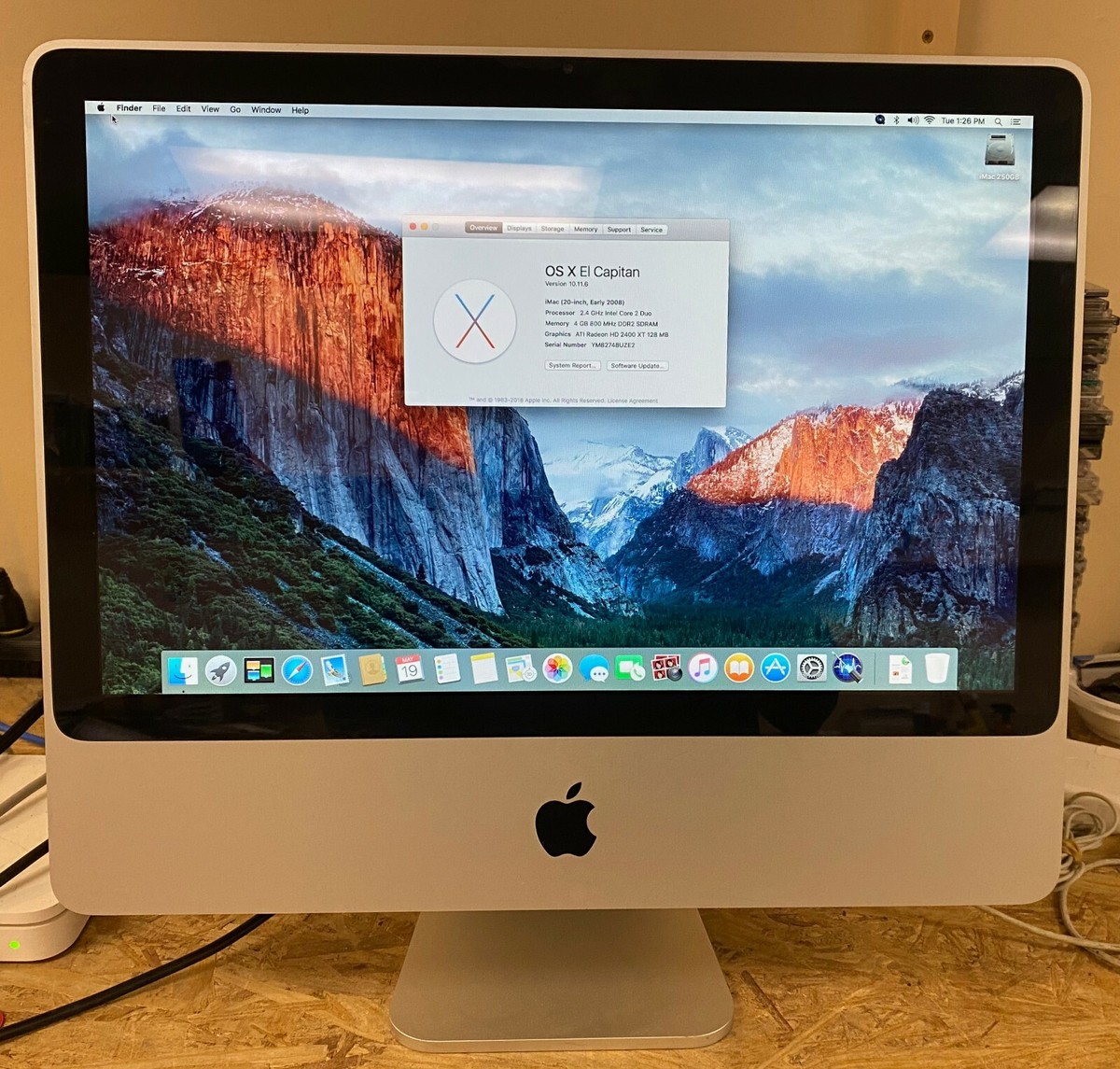 Apple iMac 20-inch July 2008 2.4GHz Intel Core 2 Duo (MB323LL/A
