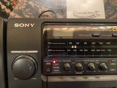 Sony CFD-510 Mega Bass Compact Disc FM AM Radio Working NO