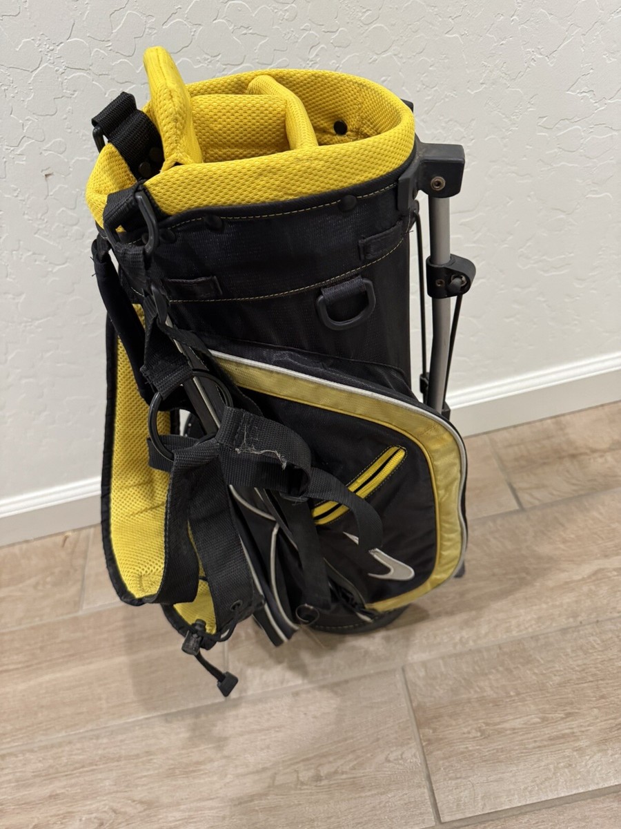 Nike Jr. Golf Youth Kids Stand Bag Black & Yellow w/Dual Shoulder