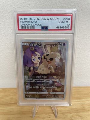 PSA 10 Pokemon Card Japanese 2019 FA MIMIKYU Dream League CHR #058