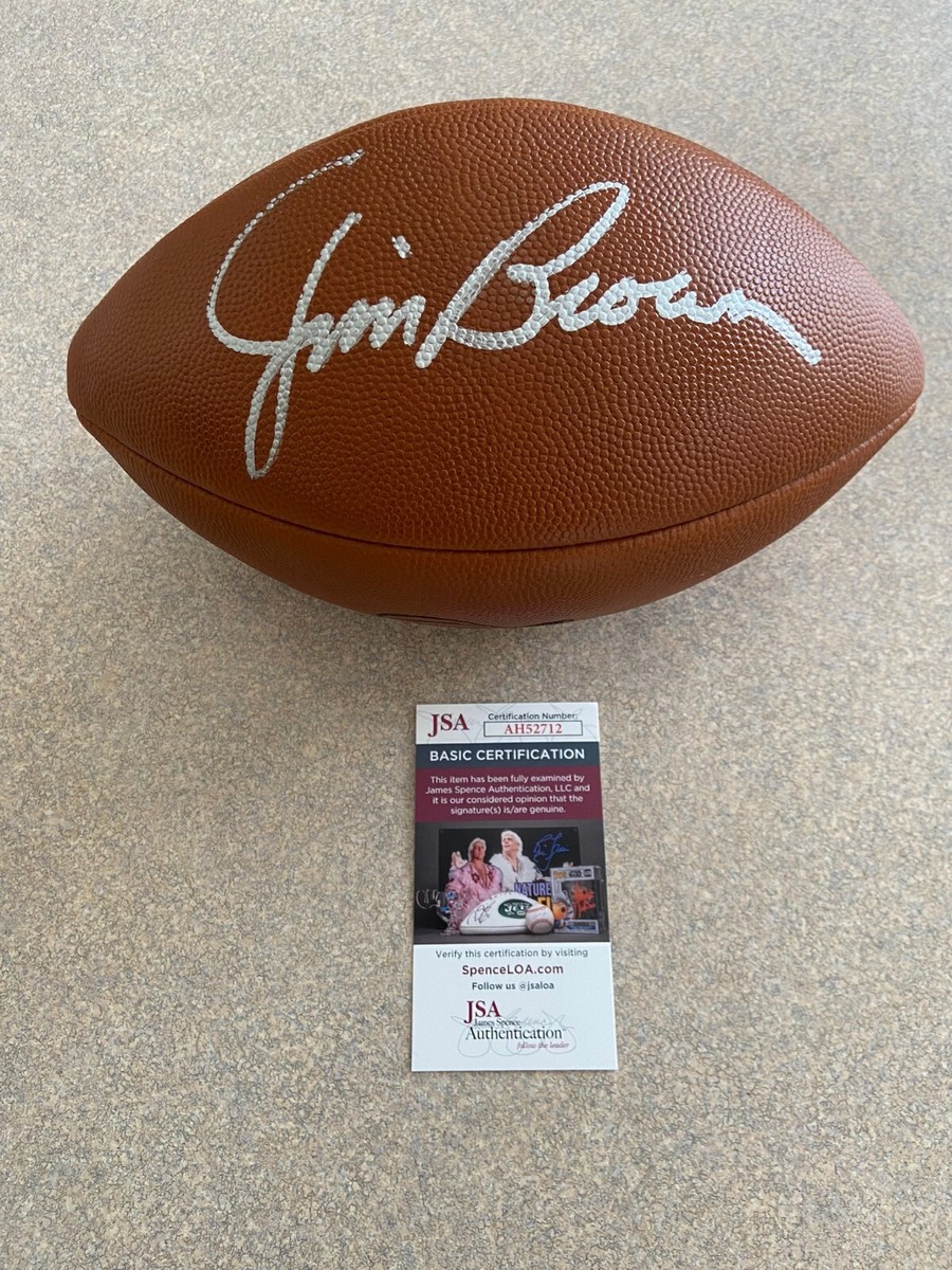 JIM BROWN AUTOGRAPHED OFFICIAL WILSON NFL FOOTBALL JSA COA HOF