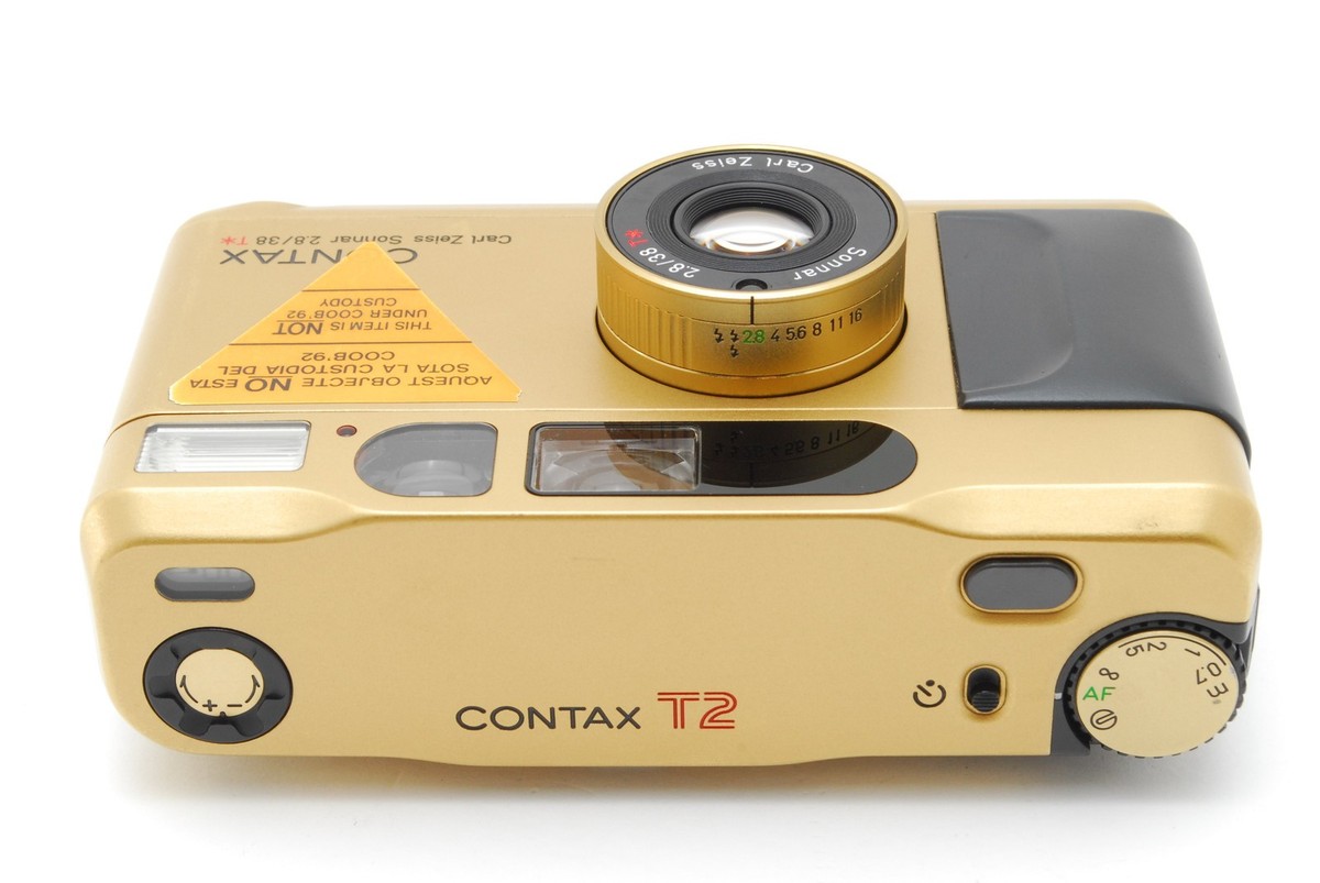 Top Mint] Contax T2 Gold Point & Shoot 35mm Film Camera From Japan