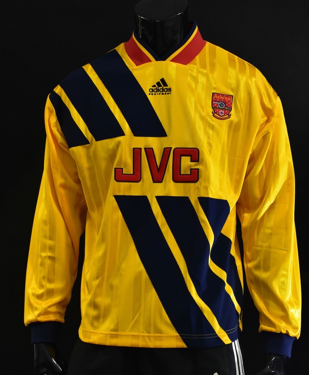 GUNNERS 1992-94 adidas Arsenal Away Long Shirt REMAKE 2021 SIZE