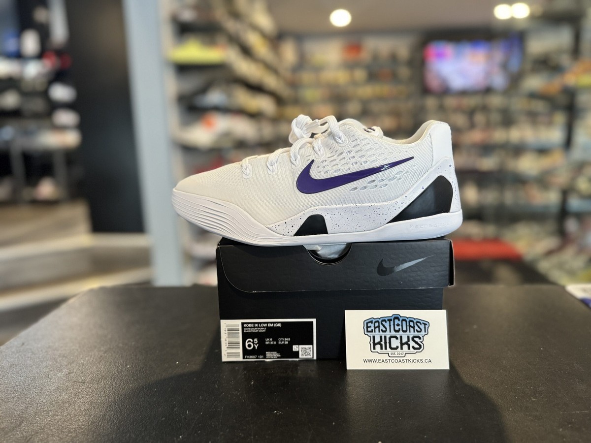 Nike Kobe 9 Elite Low EM Protro White Court Purple Size 6.5Y | eBay