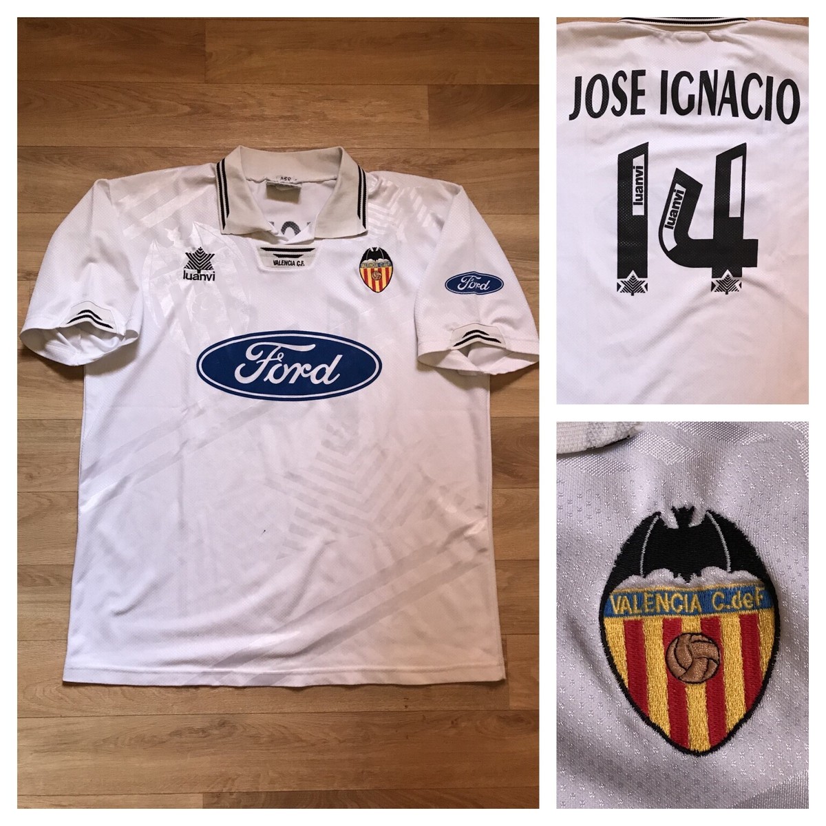 Valencia 1995 19996 CAMISETA FOOTBALL SHIRT 14# JOSE IGNACIO