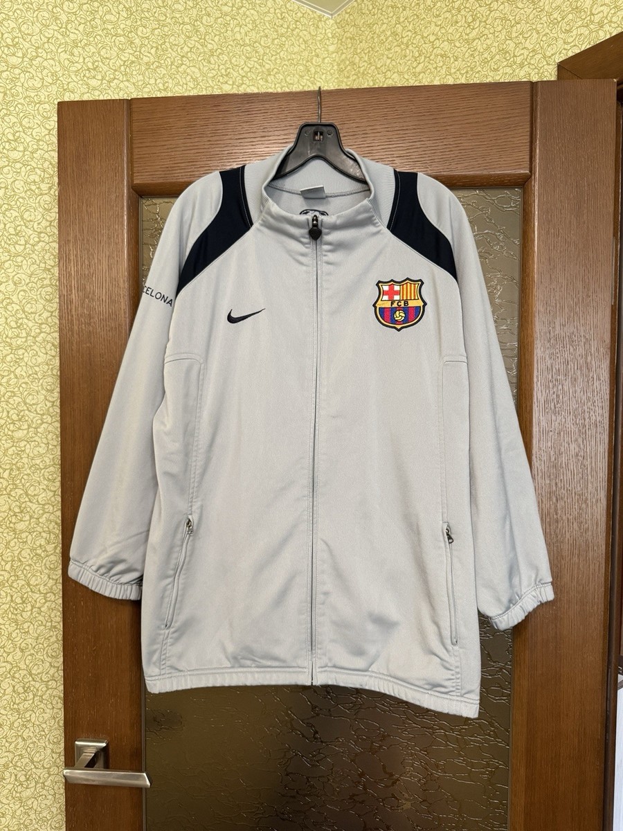 Nike FC Barcelona 2005 Vintage 3/4 Sleeve Training Jacket Grey