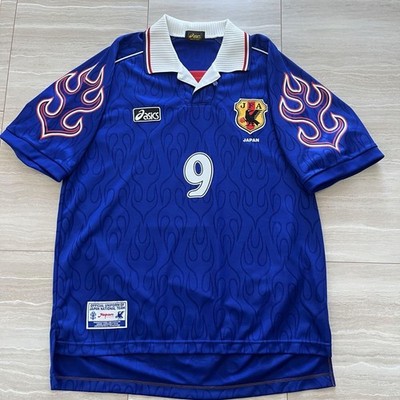 Japan National Team 1998 World Cup Asics Flame Jersey #9 Nakayama