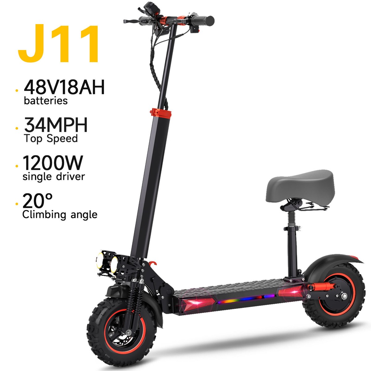 FREEBOY J-11 MAX with Seat E-Scooter 48V 21AH Battery Off-road