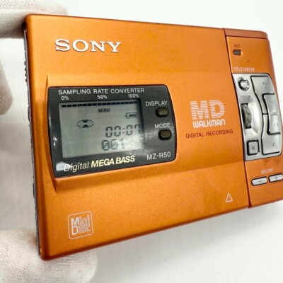 SONY Walkman MZ-R50 MD player Recorder Orange Good GP | eBay
