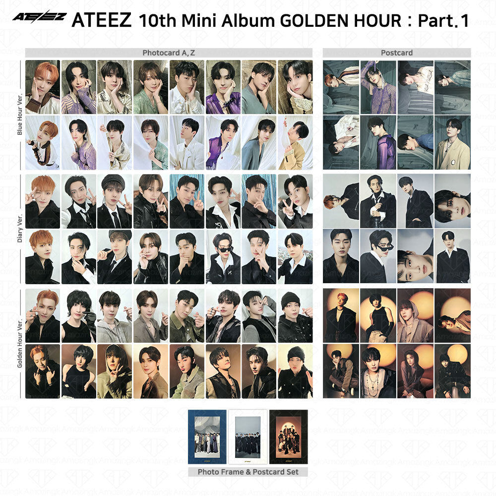 ATEEZ 10th Mini Album Golden Hour Part.1 Photobook Ver Photocard
